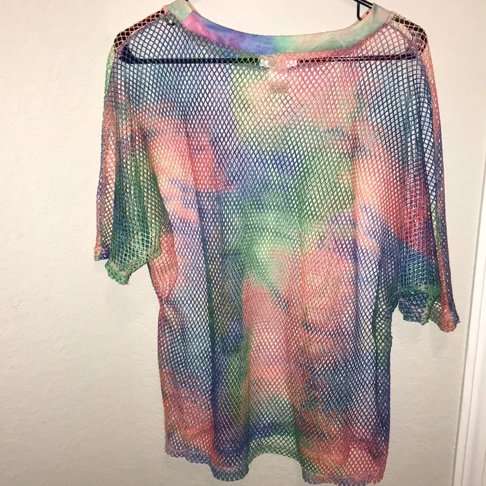 Iheartraves colorful see through shirt